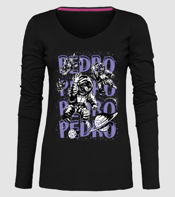 SPACE PEDRO model negru pe tricou