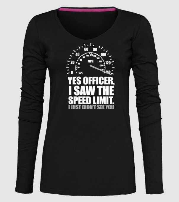 Speed limit model negru pe tricou