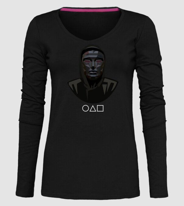 squid game boss model negru pe tricou
