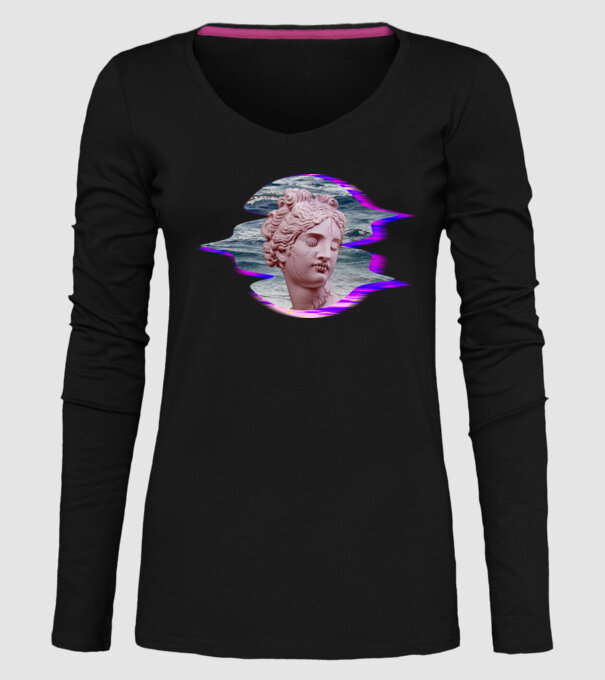 Statue model negru pe tricou