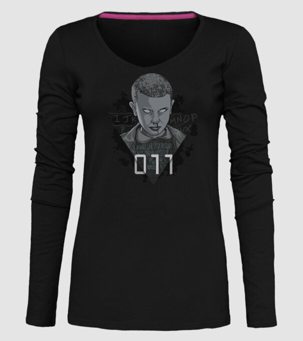 Stranger Things model negru pe tricou