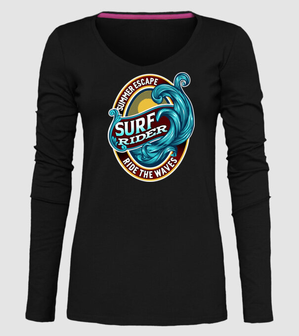 Summer Escape model negru pe tricou