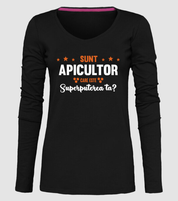 Sunt apicultor, care este superputerea ta? model negru pe tricou
