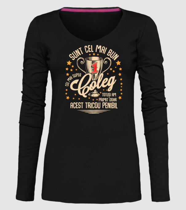 sunt cel mai bun coleg model negru pe tricou