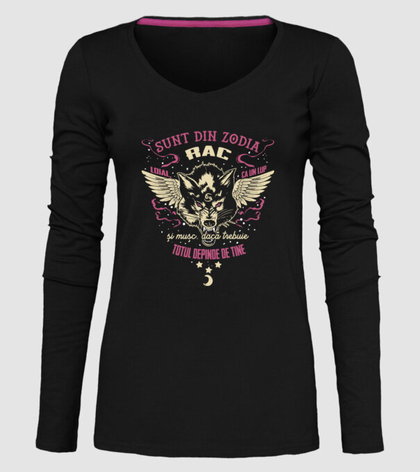 Rac model negru pe tricou