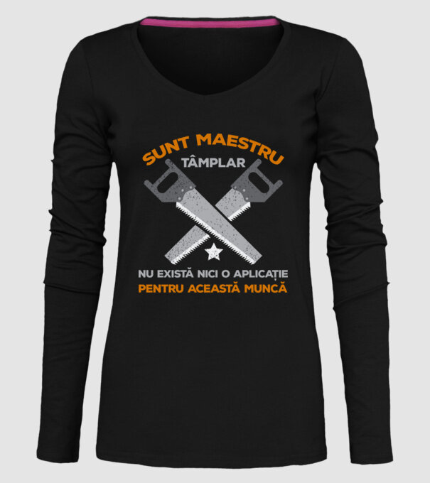 sunt maestru tâmplar, nu există nici o aplicație pentru această muncă model negru pe tricou