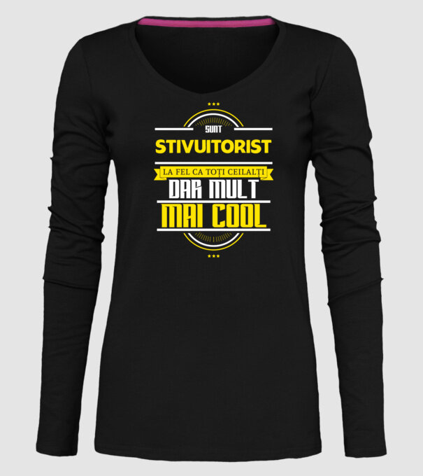 Sunt stivuitorist, la fel ca toți ceilalți, dar mult mai cool model negru pe tricou