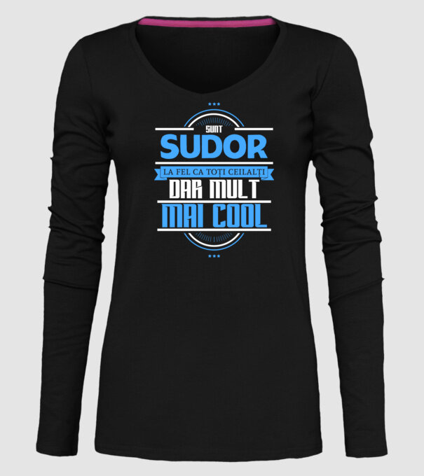 Sunt sudor, la fel ca toți ceilalți, dar mult mai cool model negru pe tricou