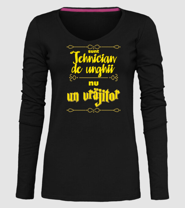 Sunt tehnician de unghii, nu un magician model negru pe tricou
