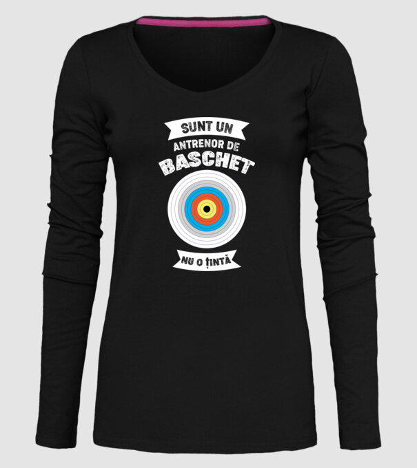 sunt un antrenor de baschet, nu o țintă model negru pe tricou