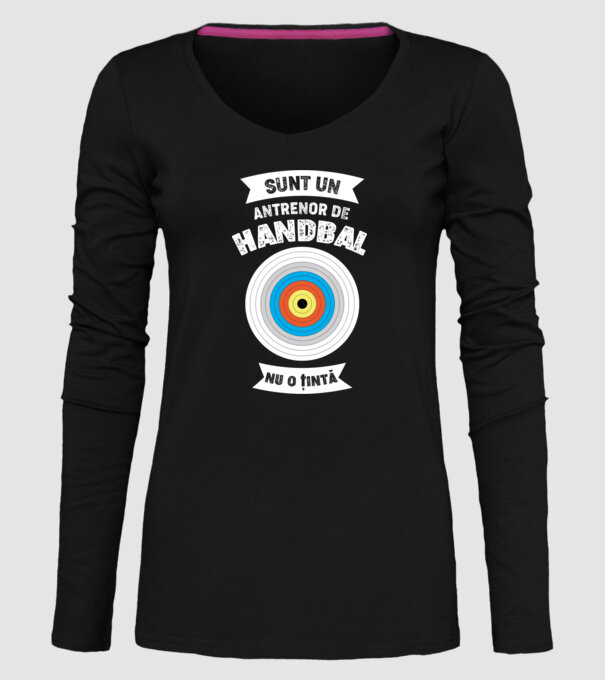 sunt un antrenor de handbal, nu o țintă model negru pe tricou