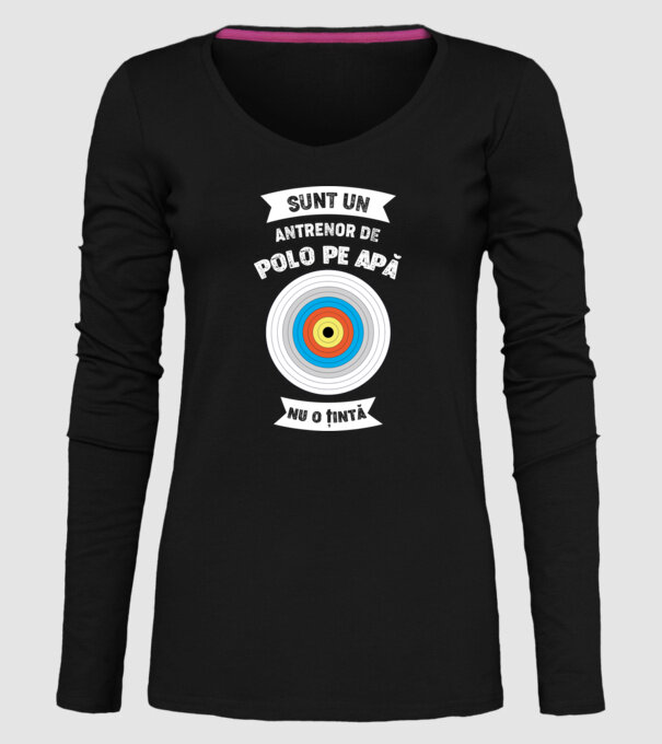 sunt un antrenor de Polo pe apă, nu o țintă model negru pe tricou