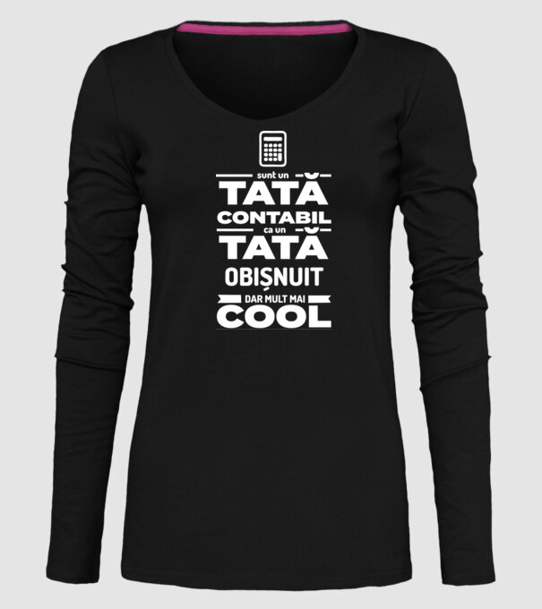 sunt un tată contabil, ca un tată obișnuit, dar mult mai cool model negru pe tricou