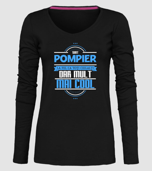 Sunt pompier, la fel ca toți ceilalți, dar mult mai cool model negru pe tricou