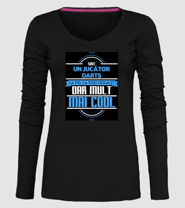 sunt un jucător darts, la fel ca toți ceilalți, dar mult mai cool model negru pe tricou