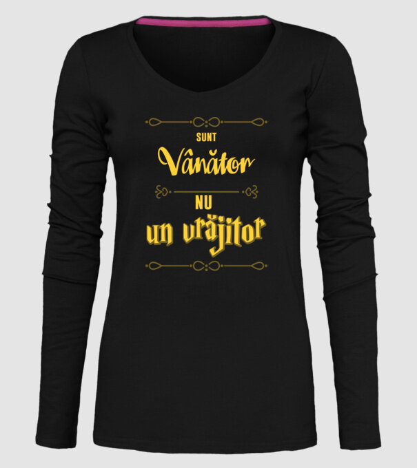 Sunt vânător, nu un magician model negru pe tricou