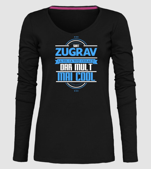 sunt_ZUGRAV model negru pe tricou