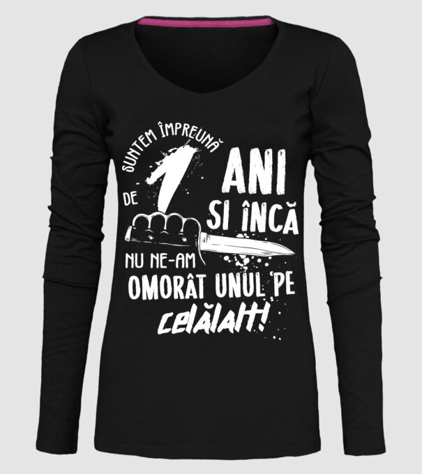 Suntem împreună de 1 ani model negru pe tricou