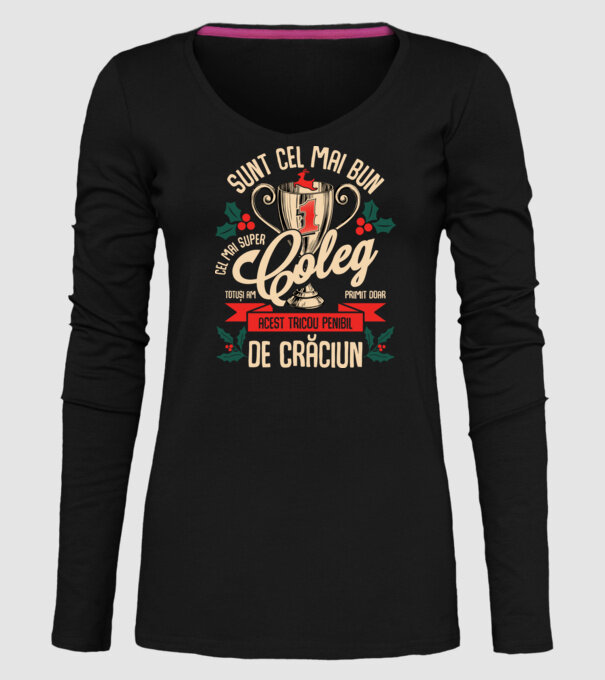 super coleg D1443687 model negru pe tricou
