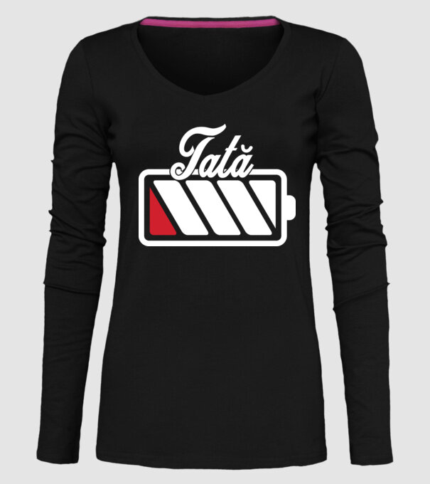 Tată la încărcat model negru pe tricou