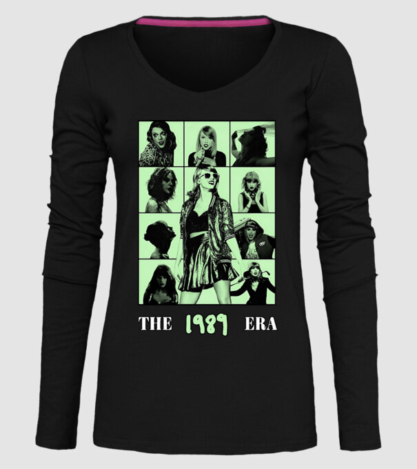 Taylor Swift ERAS green model negru pe tricou