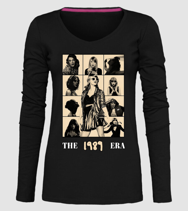 Taylor Swift ERAS peach model negru pe tricou