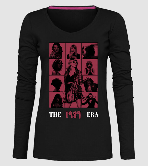 Taylor Swift ERAS red model negru pe tricou