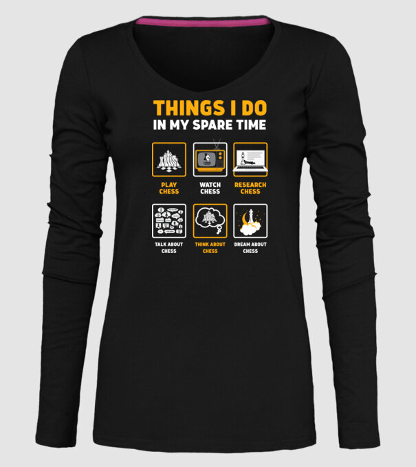Things I do in my spare time model negru pe tricou