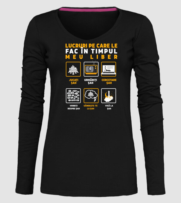 Things I do in my spare time EN model negru pe tricou