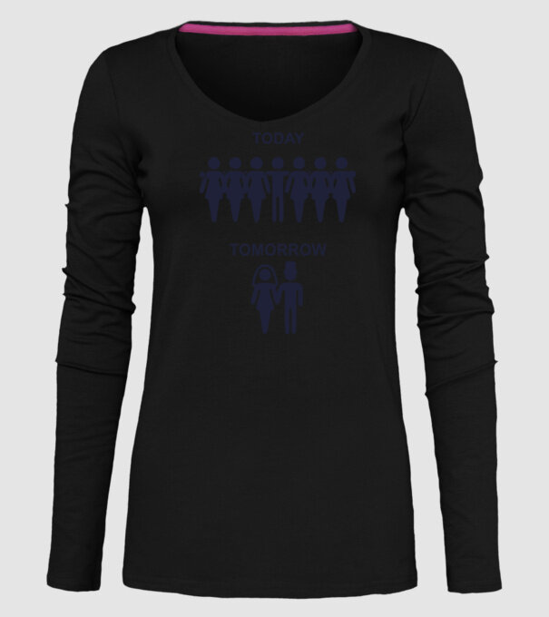 today tomorrow model negru pe tricou