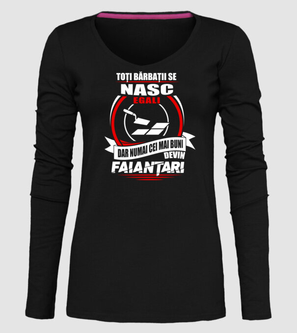 Toți bărbații se nasc egali faianțari model negru pe tricou