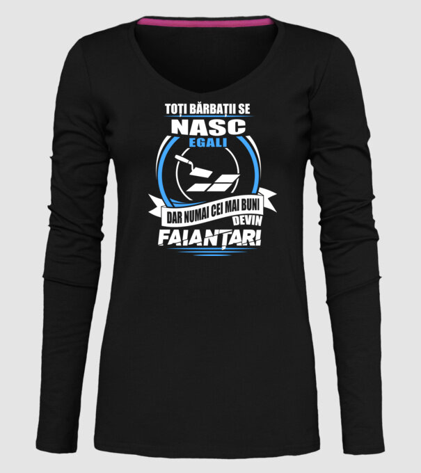 Toți bărbații se nasc egali faianțari model negru pe tricou