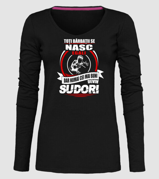 Toți bărbații se nasc egali sudori model negru pe tricou