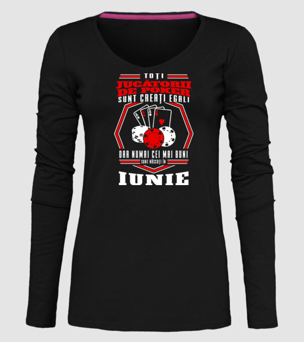 Toți jucătorii de poker sunt creați egali iunie model negru pe tricou