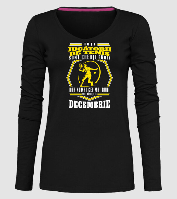 Toți jucătorii de tenis sunt creați egali decembrie model negru pe tricou