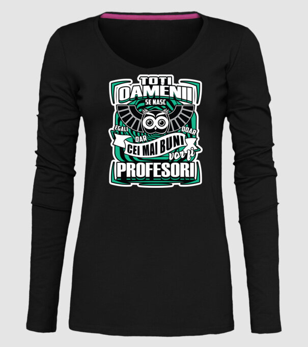 Toți oamenii profesori model negru pe tricou