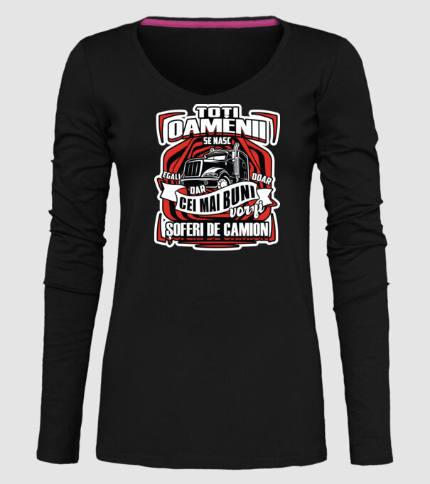 Toți oamenii șoferi de camion model negru pe tricou
