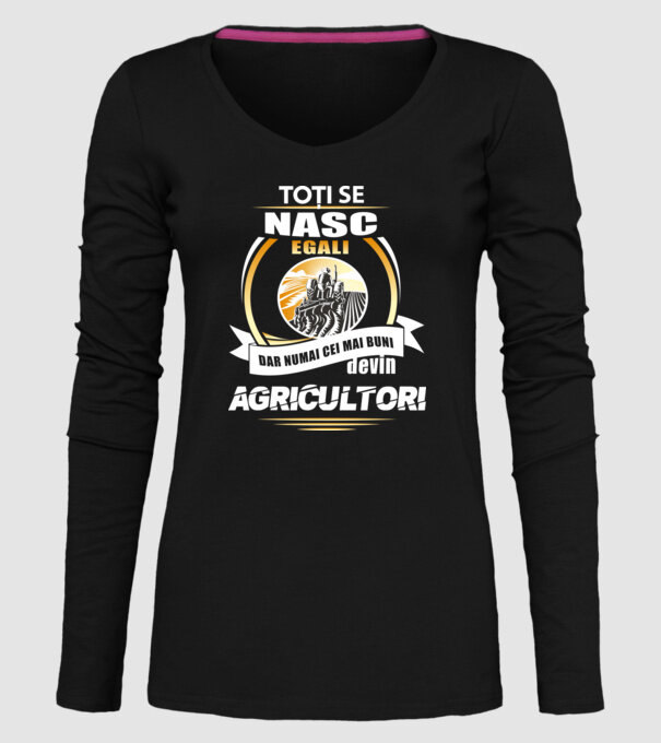 Toți se nasc egali, dar numai cei mai buni devin agricultori model negru pe tricou