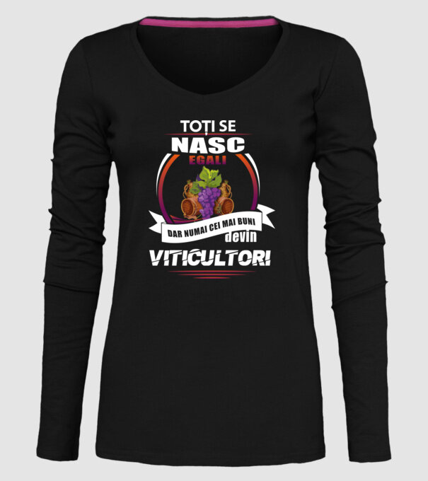 Toți se nasc egali, dar numai cei mai buni devin viticultori model negru pe tricou