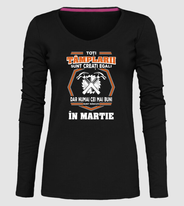 toți tâmplarii sunt creați egali, dar numai cei mai buni sunt născuți în martie model negru pe tricou