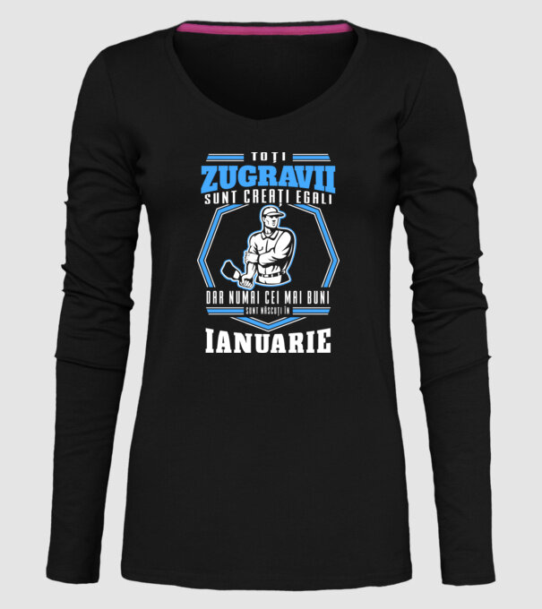 Toți zugravii sunt creați egali, dar numai cei mai buni sunt născuți în ianuarie model negru pe tricou