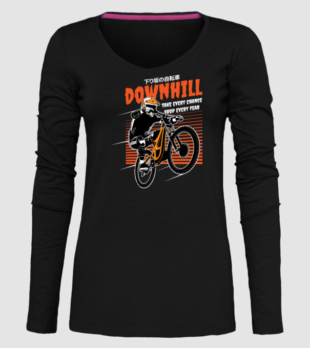 TR Downhill model negru pe tricou