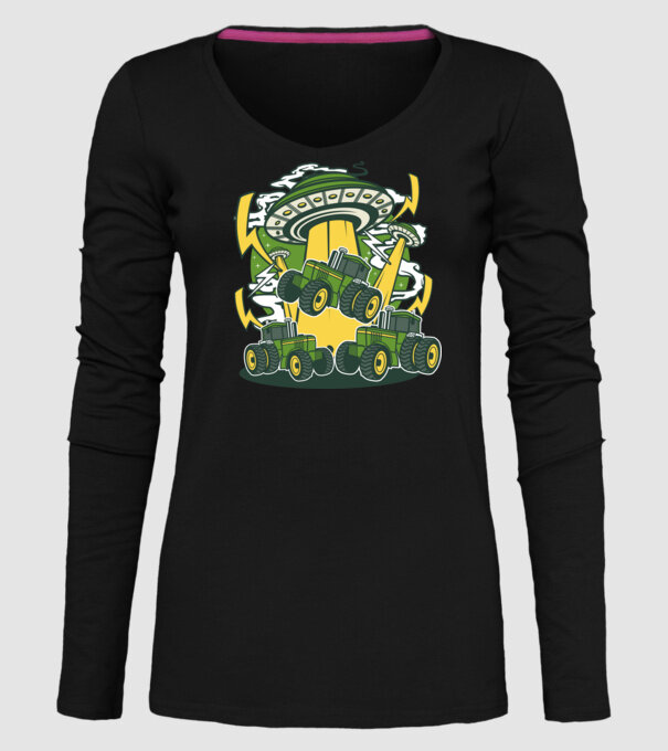 TRACTOR model negru pe tricou