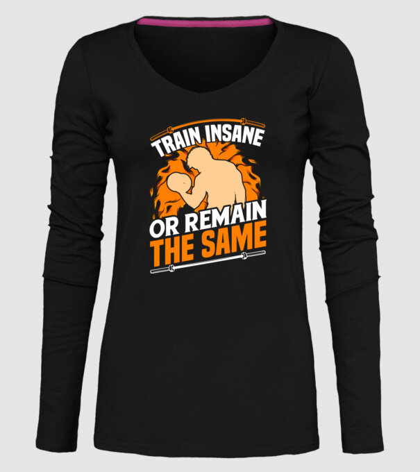 Train insane model negru pe tricou