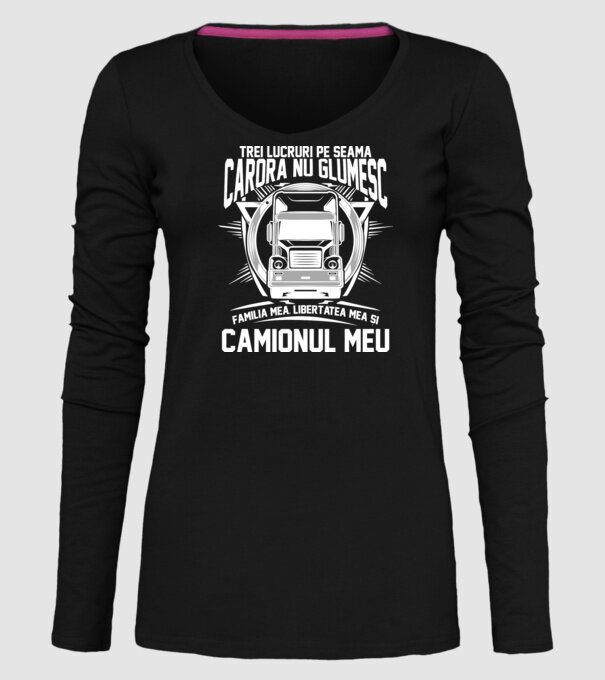 trei lucruri pe seama cărora nu glumesc: familia mea, libertatea mea și camionul meu model negru pe tricou