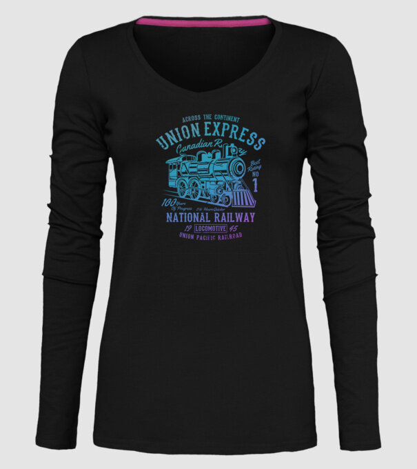 Trenuri model negru pe tricou