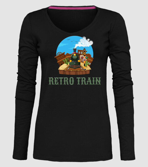 Trenuri model negru pe tricou