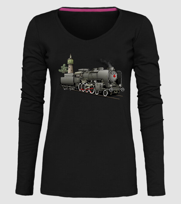 Trenuri model negru pe tricou