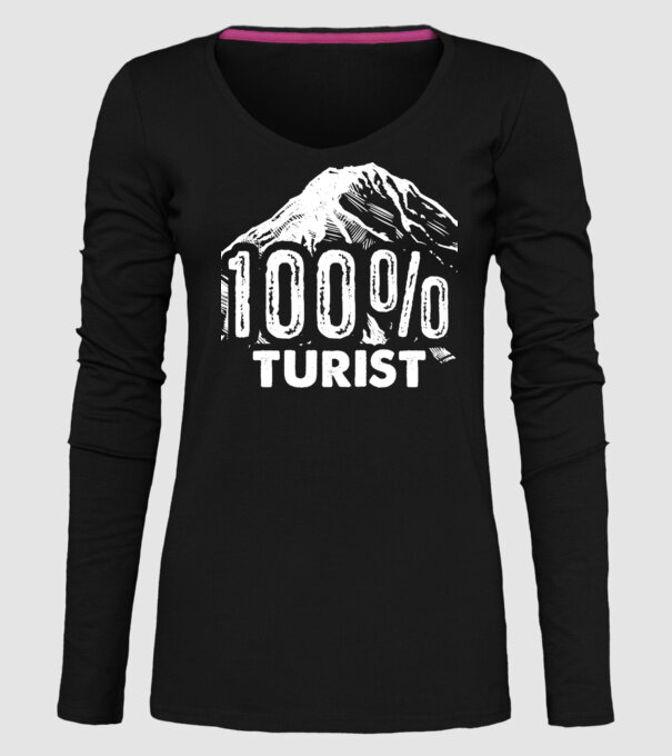 turist model negru pe tricou