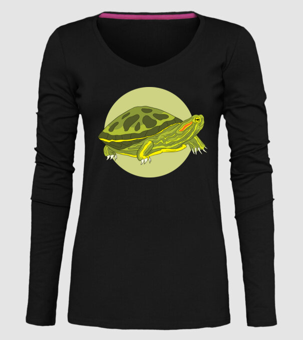 Turtle model negru pe tricou
